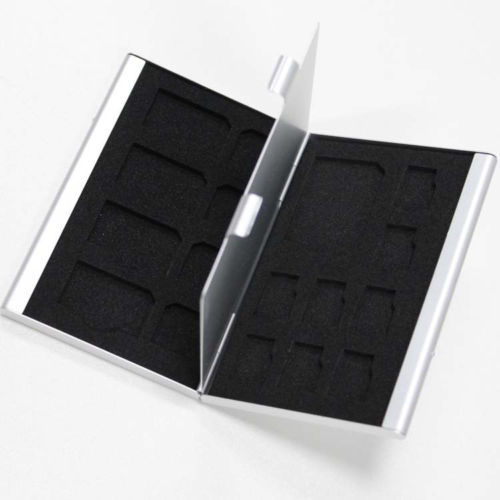/ TF SIM ī ũ  ī??带 SDǹ ˷̴ ī   ̽/Silver Aluminum Card Box Storage Case for Sim Card Micro-Sim Card SD/TF